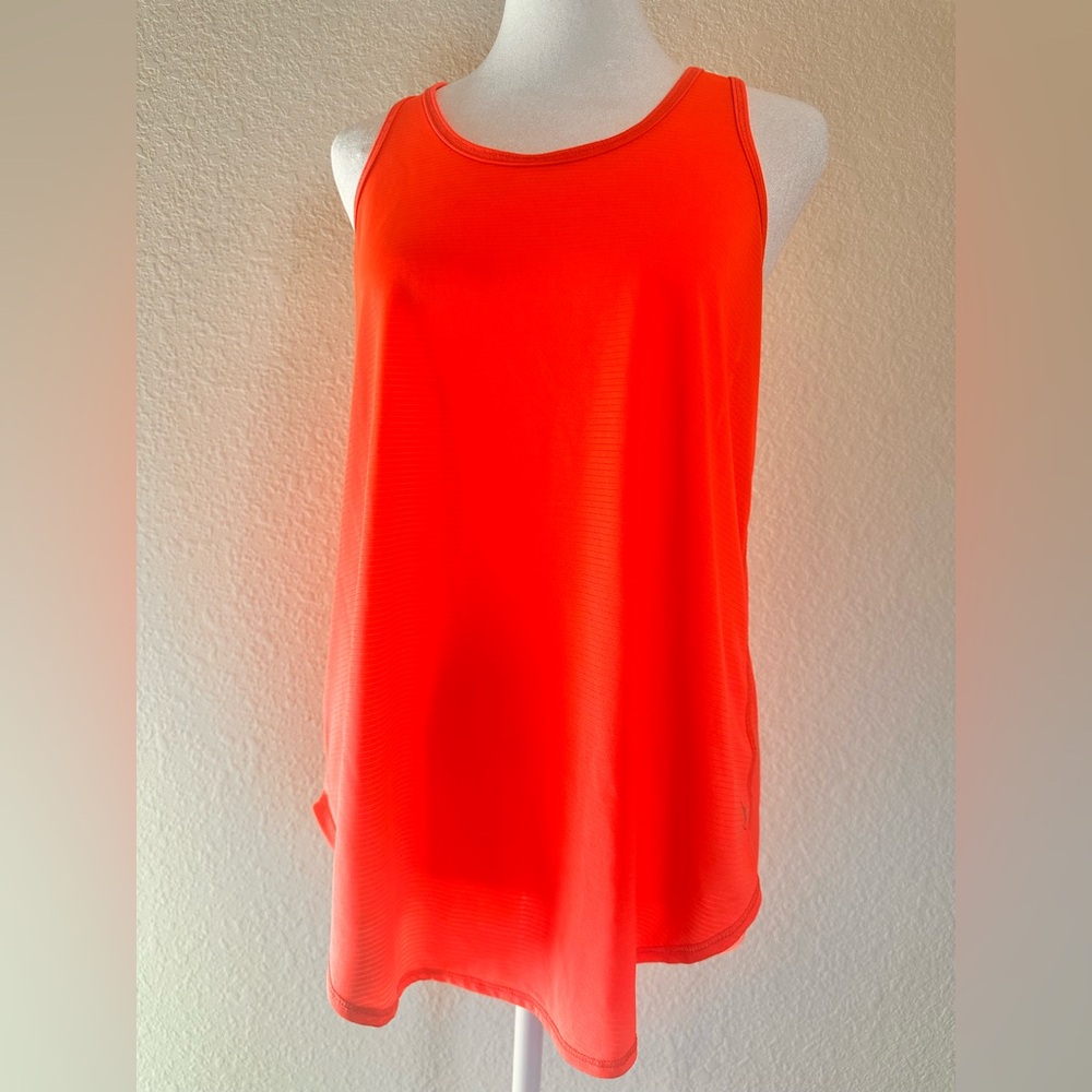 Vibrant Red Relaxed Tank Top with Spaghetti Straps